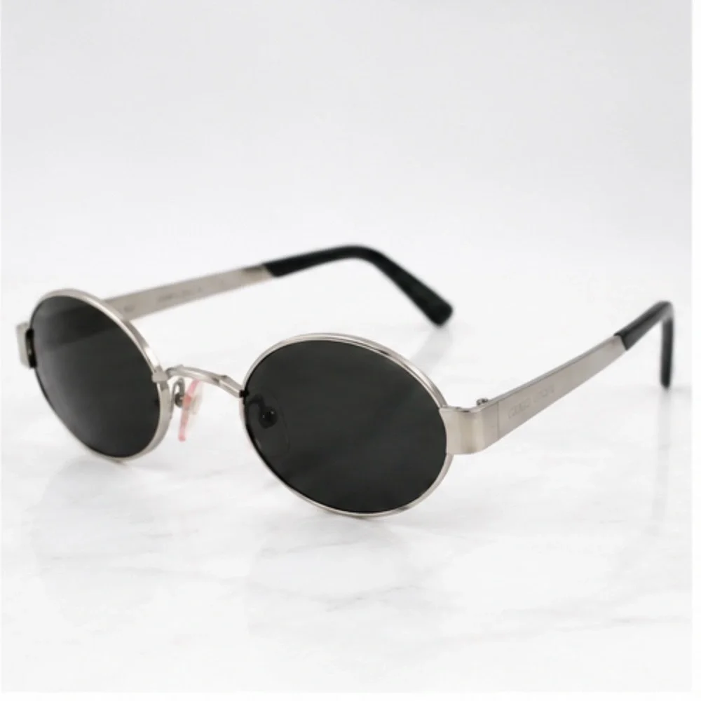 Vintage Giorgio Armani 662 930 Oval Sunglasses 90s Minimalist Made in Italy